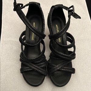 Arturo Chiang Black Strappy Sandals